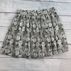 Banana Republic Skirt sz 14 Brown Patterned Short Pull on Lined New NWT